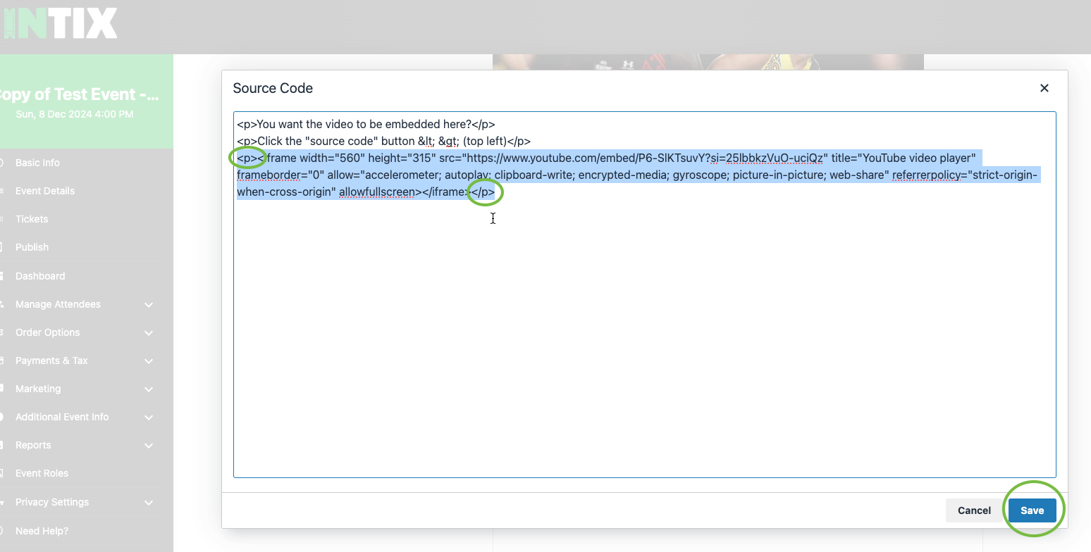 Embed video in Event Details_paste source code.png